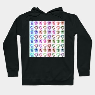 Multi colored blurry  Hamsa Evil eye Pop Art Design Hoodie